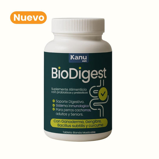Suplemento Digestivo BioDigest con Probióticos Kanu Pet para Perros de Todas las Edades
