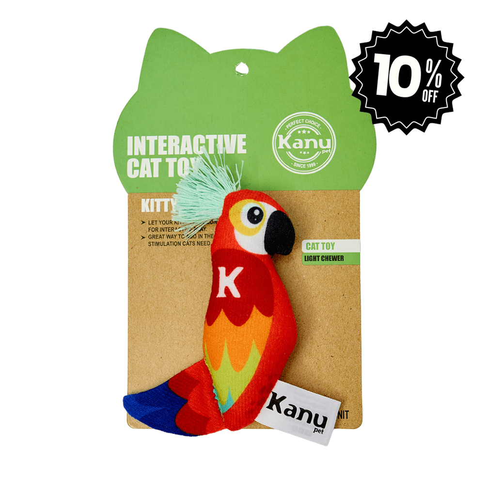 Juguete de Peluche Guacamaya con Catnip Kanu Pet para Gato