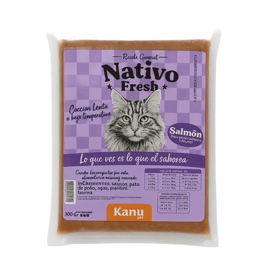 Alimento Congelado Nativo Fresh Salmón Kanu Pet para Gato Adulto y Cachorro