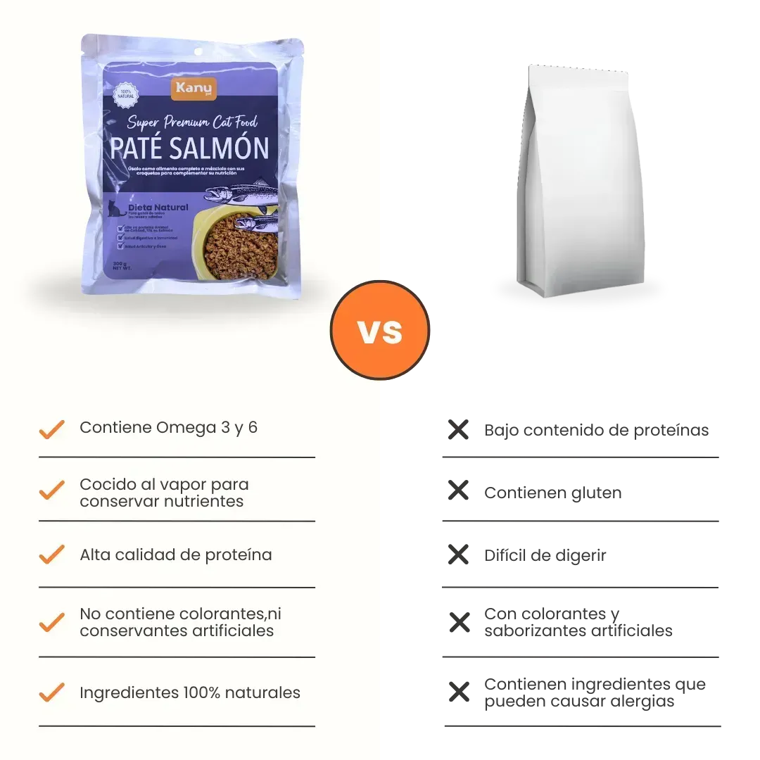 Alimento Húmedo Pate de Salmón Kanu Pet para Gatos
