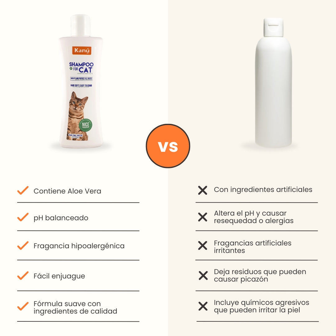 Shampoo con Agradeble Fragancia Kanu Pet para Gato