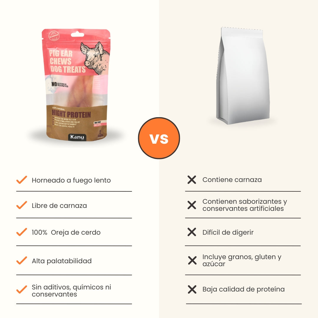 Snack Oreja de Cerdo Deshidratda Kanu Pet para Perro