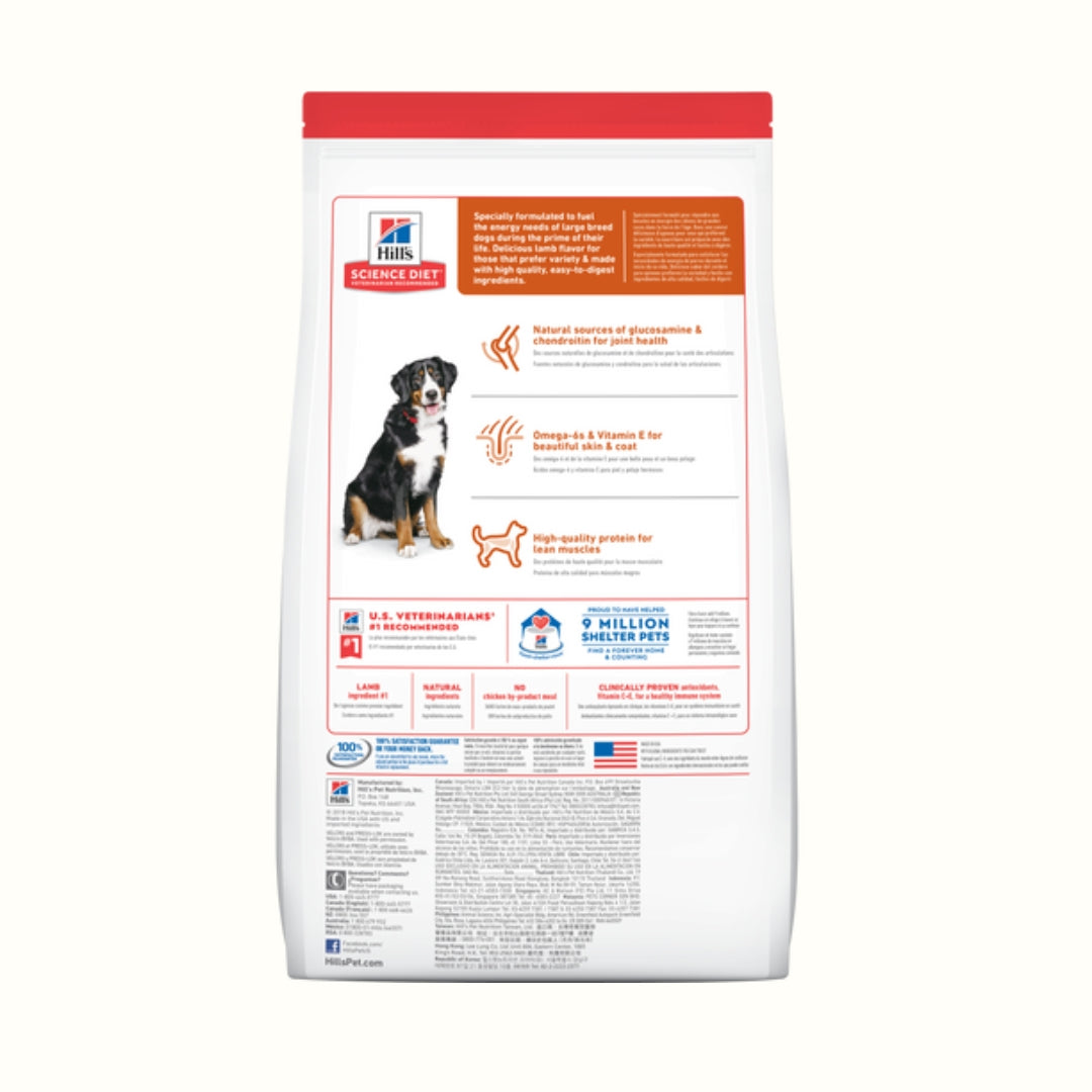 Alimento Hills Canino Cordero Y Arroz para Perro Adulto Raza Grande