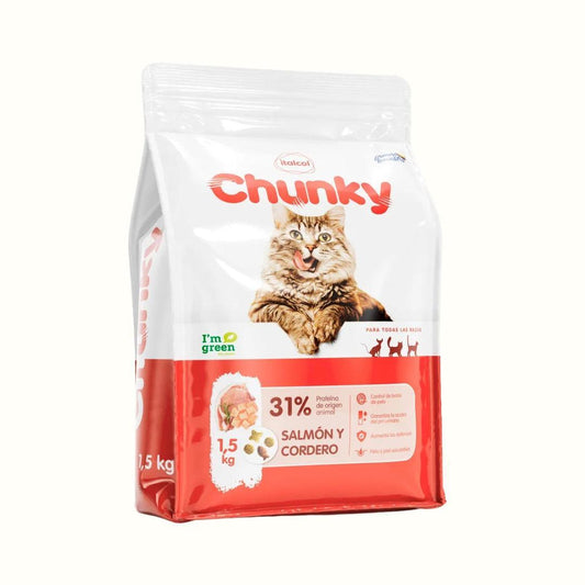Alimento para gato Chunky Salmon y Cordero