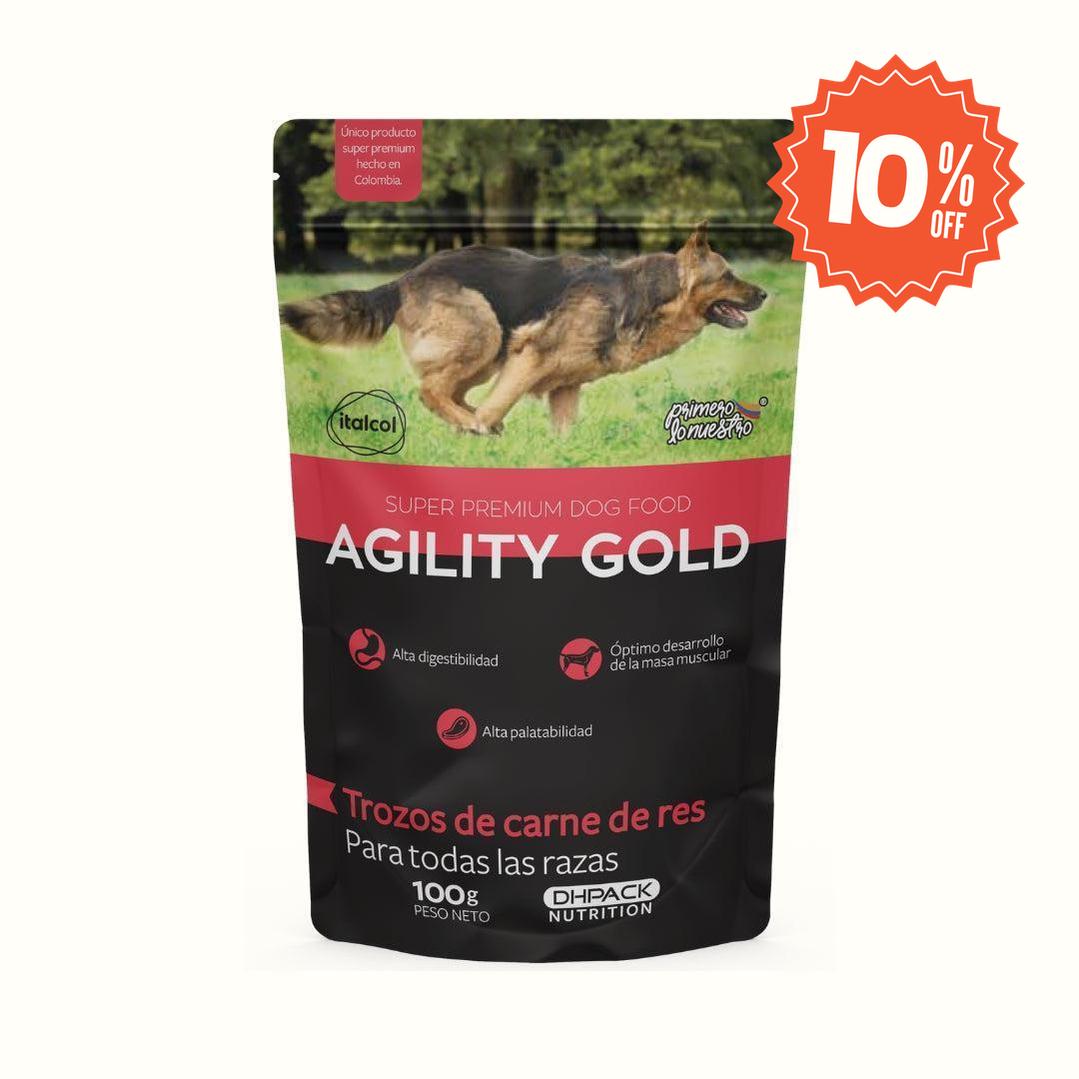 Alimento Húmedo para perro Agility Gold Trozos De Carne De Res