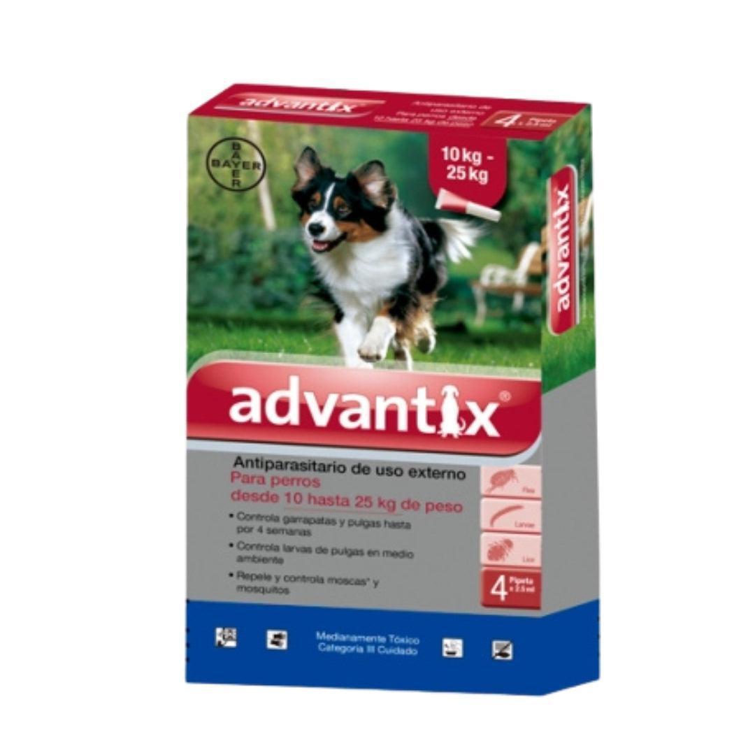 Antipulgas Advantix de 10 a 25 kg para perro