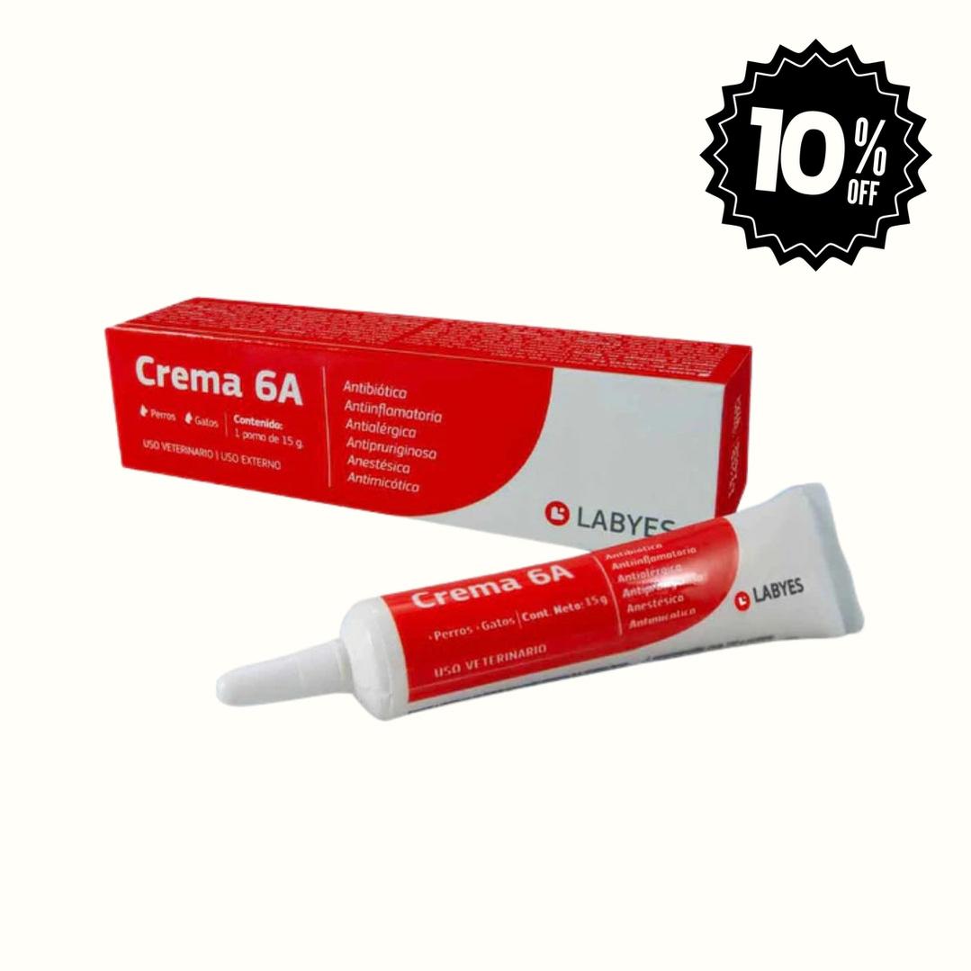 Antibiótico Y Antiinflamtoria Crema 6A Tubo para Perros y Gatos