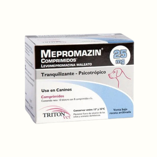 Sedante Mepromazin 25 mg Tabletas para Perros