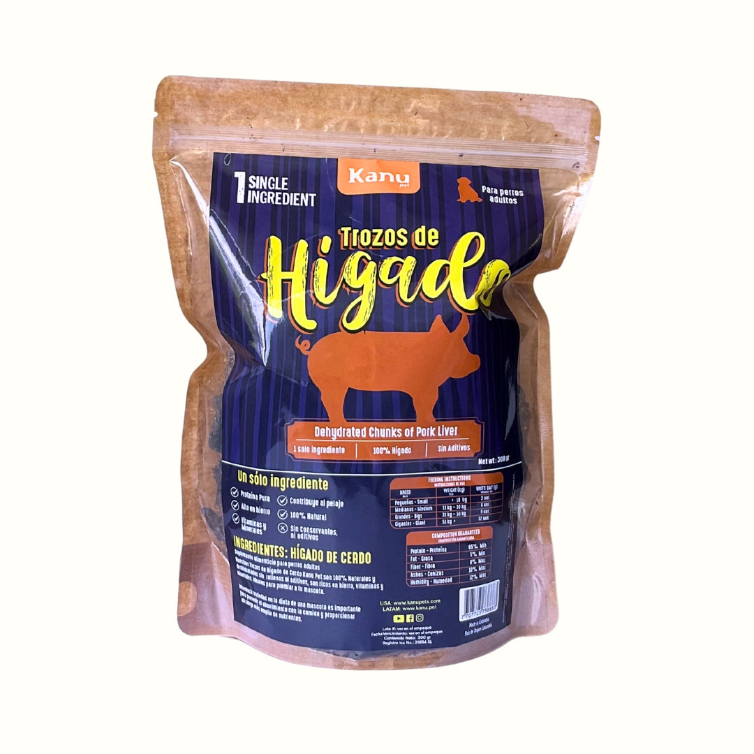 Snack de Kanu Pet de Hígado Deshidratados Trozos para perros y gatos 100% Natural , Un solo ingrediente