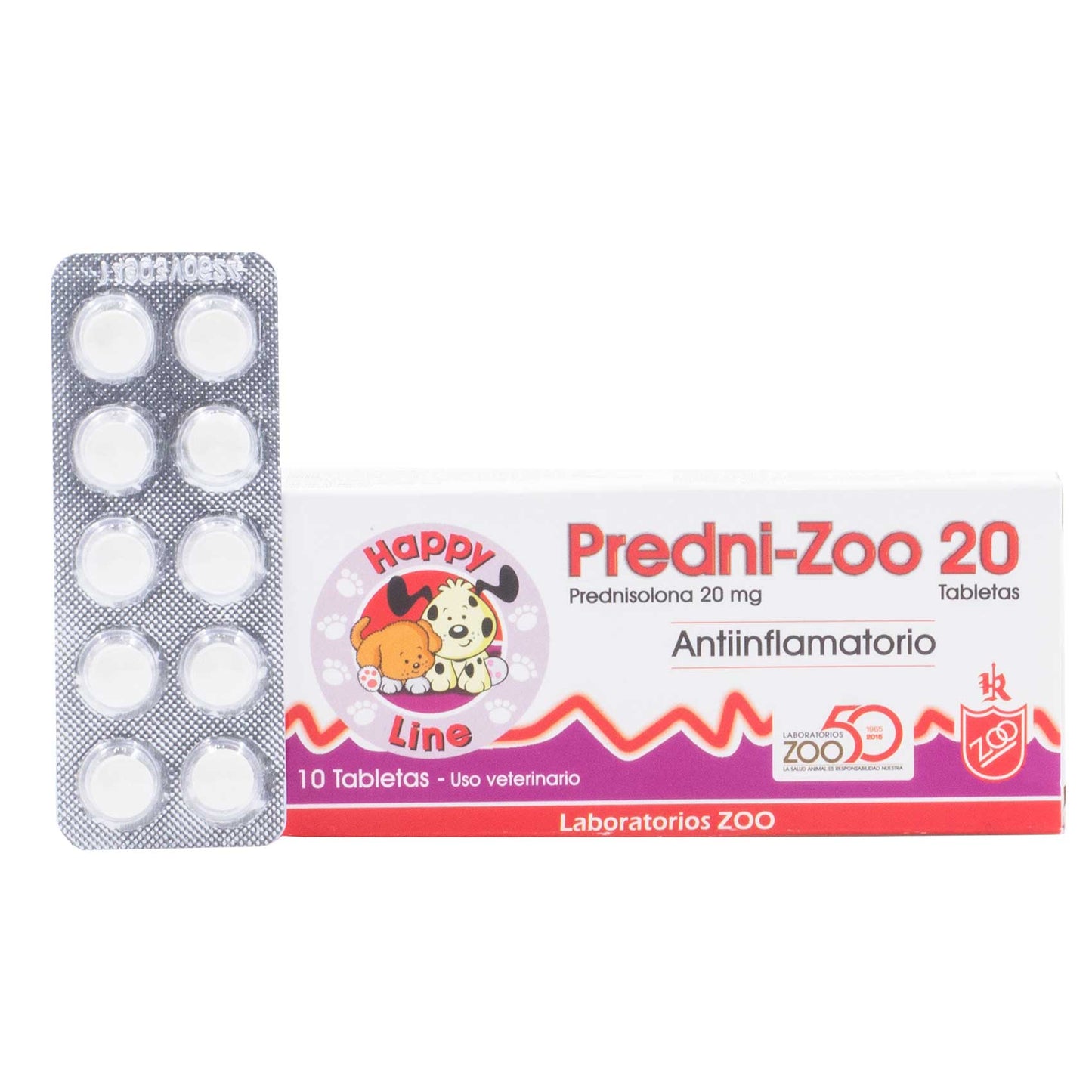 Predni-Zoo 20 Mg Caja x 10 para Perro y Gato