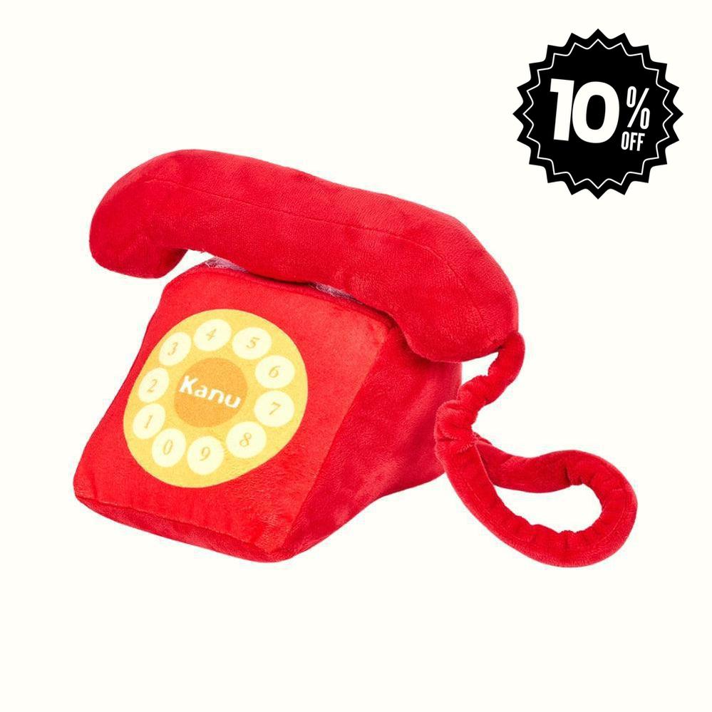 Juguete Peluche Teléfono Rojo Kanu Pet para Perro