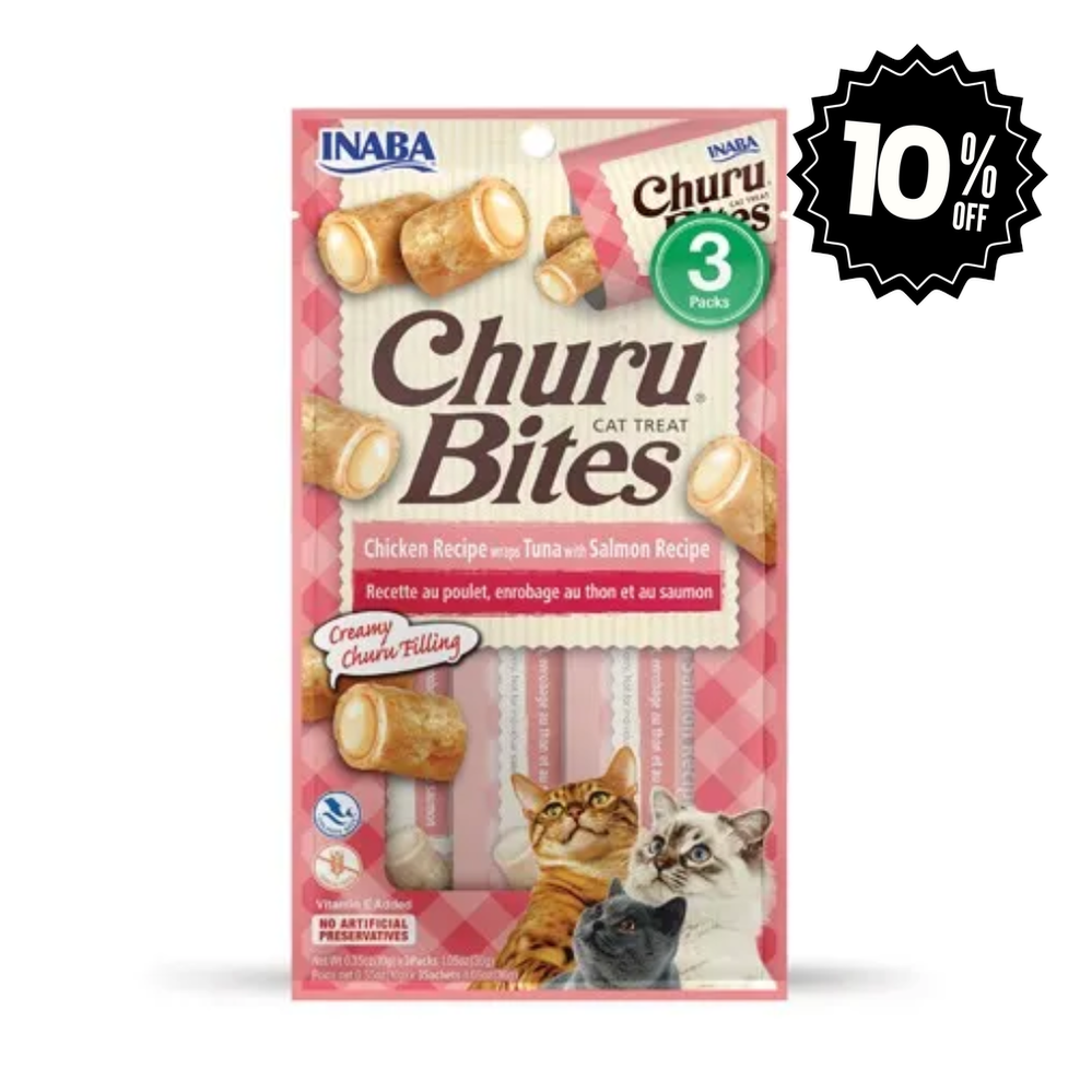 Alimento Para Gato Inaba Churu Bites Pollo Atún y Salmon