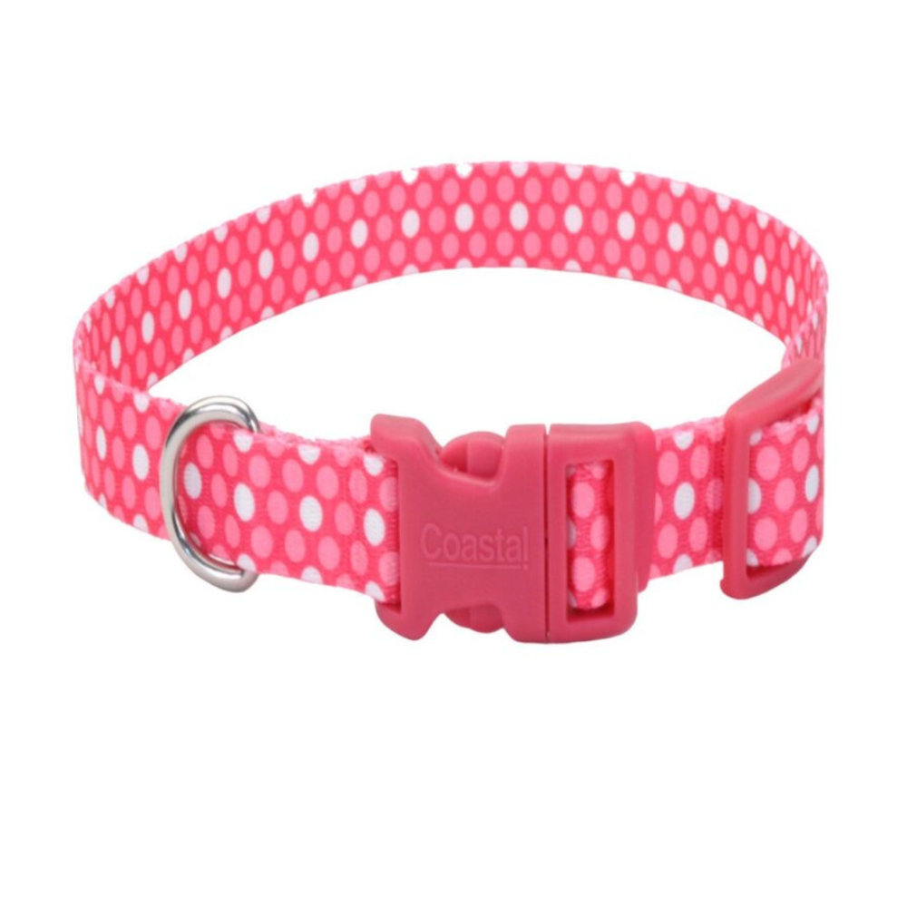 Collar Styles X-Small 3/8 Polka Rosado para perro