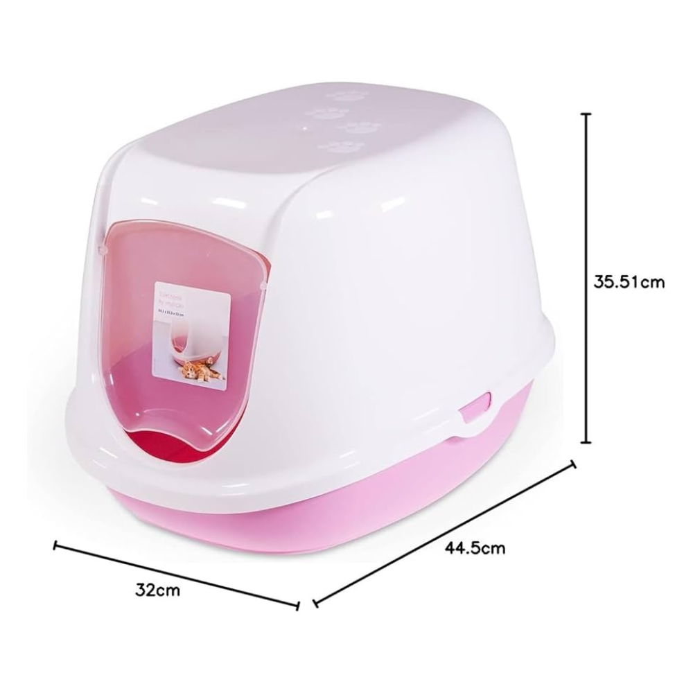 Duchesse Arenero Con Tapa 44.5X35.5X32Cm Color Rosado Para Gato