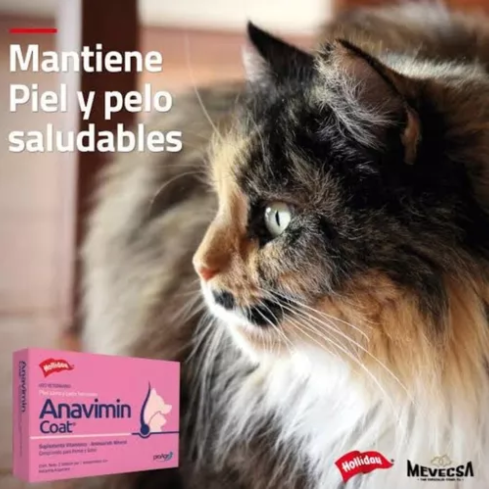 Biomodulador Anavimin Coat Para Perro y Gato Blister x 7