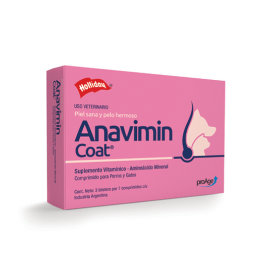 Biomodulador Anavimin Coat Para Perro y Gato Blister x 7