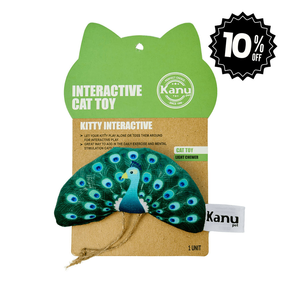 Juguete de Peluche Pavo Real con Catnip Kanu Pet para Gato
