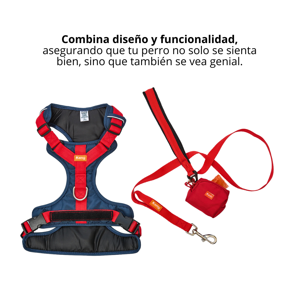 Pechera Walker Azul Rojo Kanu Pet para Perro