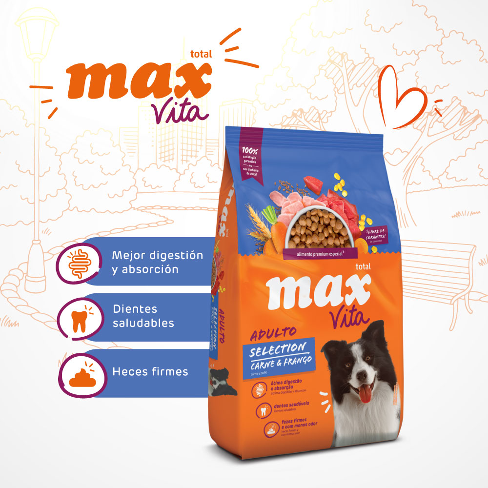 Alimento Para Perro Total Max Vita Adulto Carne