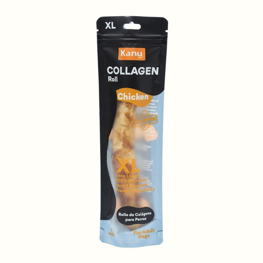 Snack Rollo de Colágeno XL de Pollo Kanu Pet para Perro . No es Carnaza