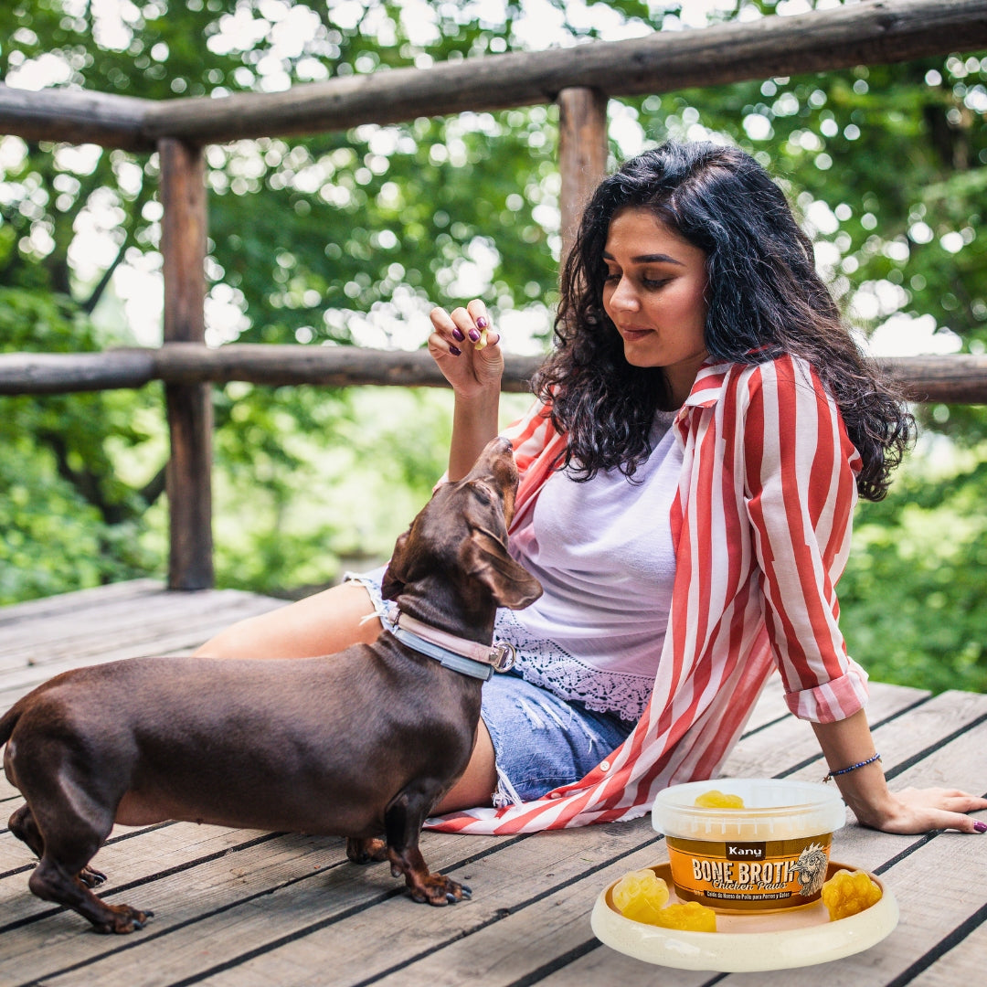 Snack Huellas de Caldo de Hueso de Pollo Kanu Pet para Perros y Gatos