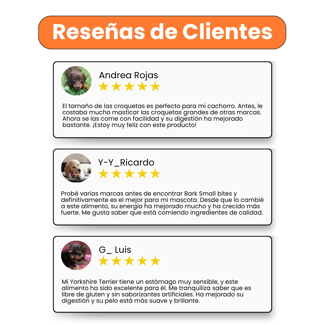 Alimento seco Bark Small Bites Pollo Kanu Pet para Perros Cachorros Razas Pequeñas