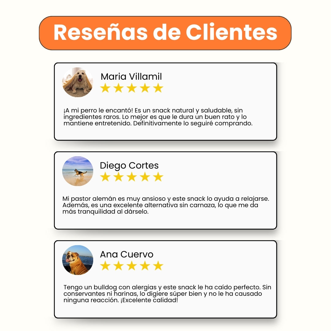 Snack Viril de Bovino Kanu Pet para Perro, Un Solo ingrediente 100% natural