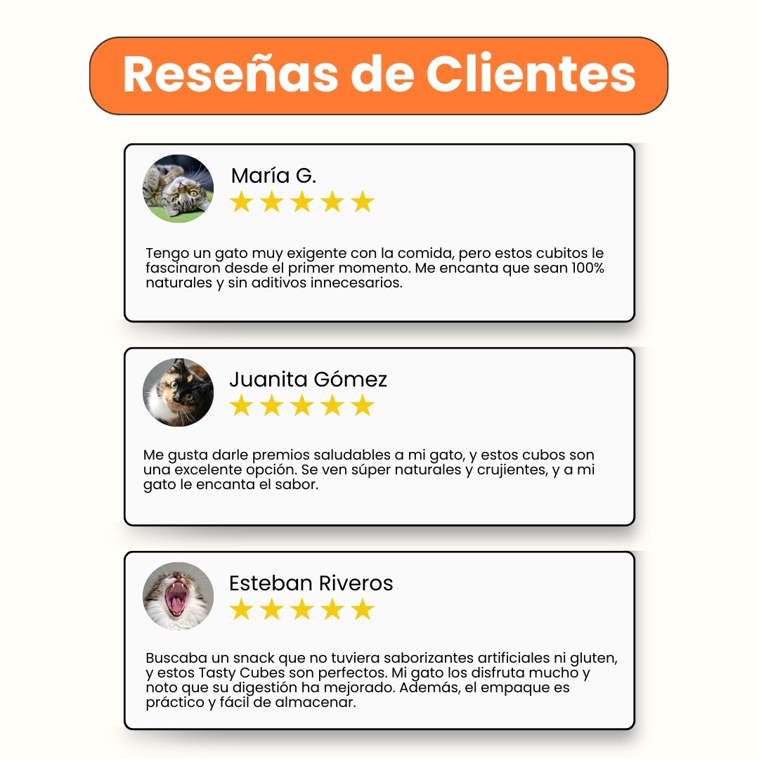 Snack Liofilizado Tasty Cubes Arándanos y Zanahoria para Gatos, Bajas en Calorías