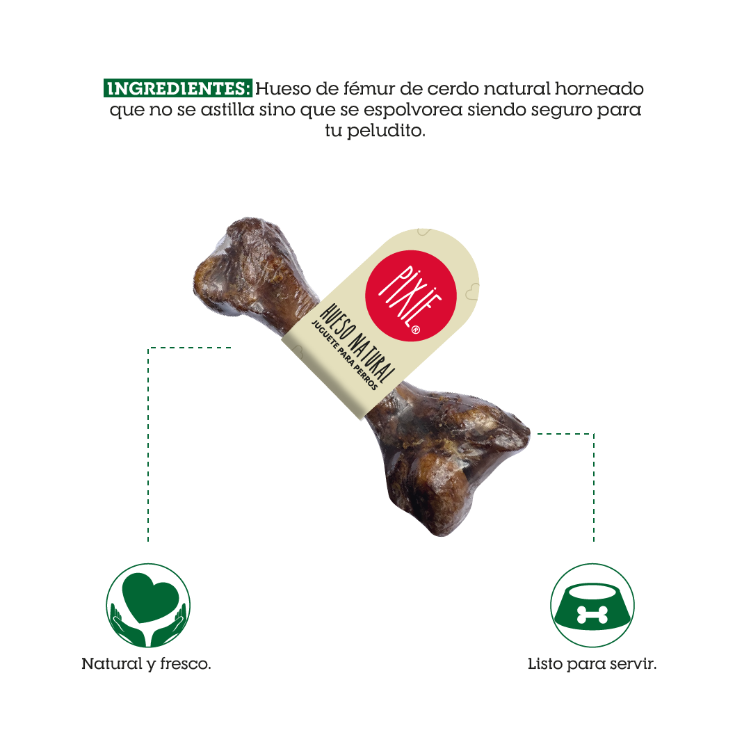 Snack Hueso Natural Pixie para Perros
