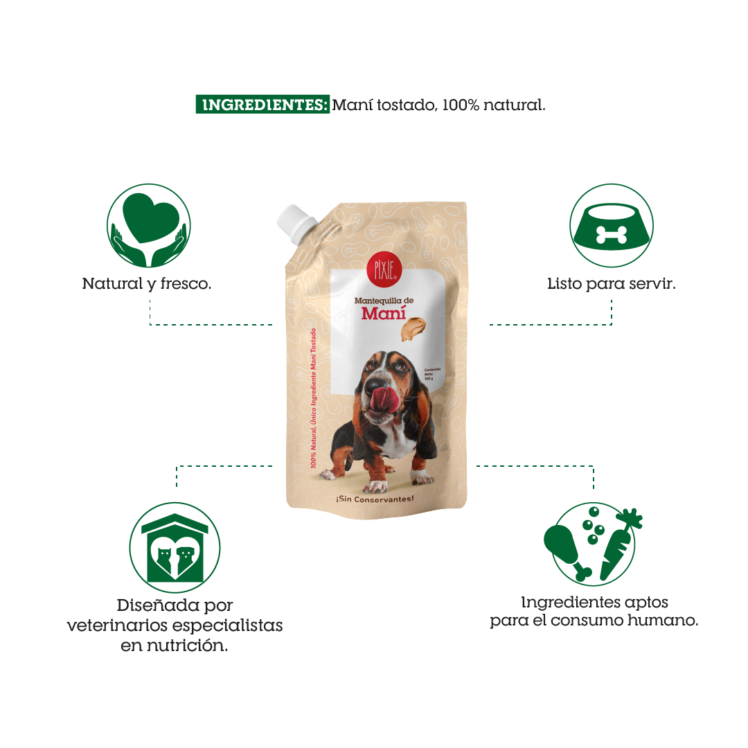 Mantequilla de Maní Pixie para perros