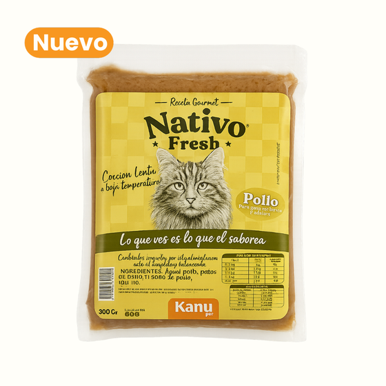 Alimento Congelado Nativo Fresh Pollo Kanu Pet para Gato Adulto y Cachorro