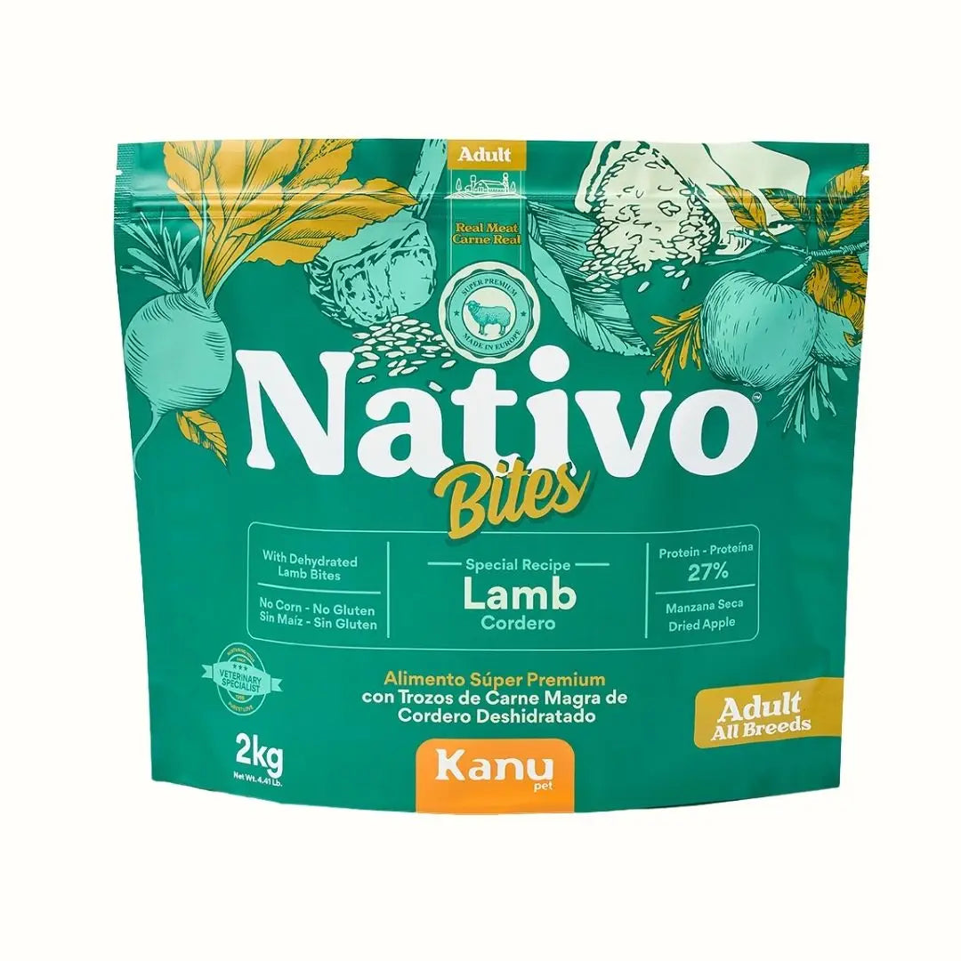 alimento seco nativo small bites cordero para perro adulto