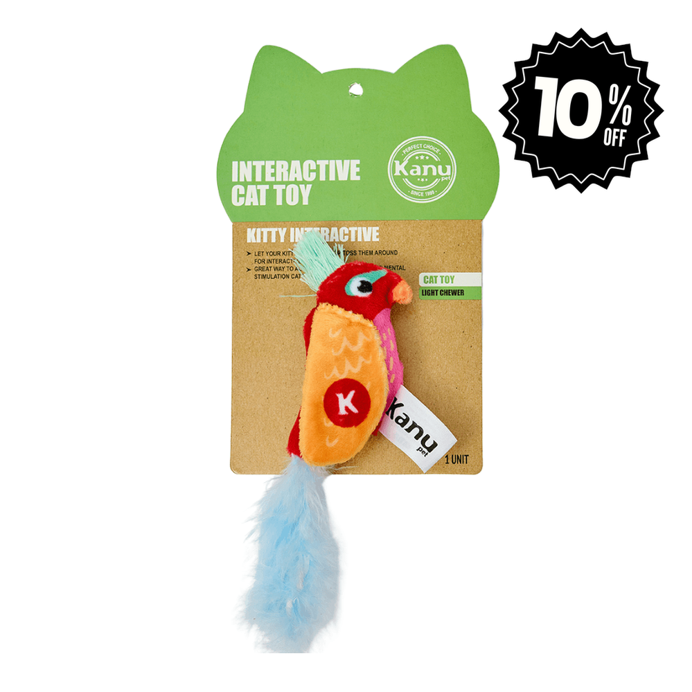 Juguete de Peluche Loro con Catnip Kanu Pet para Gato