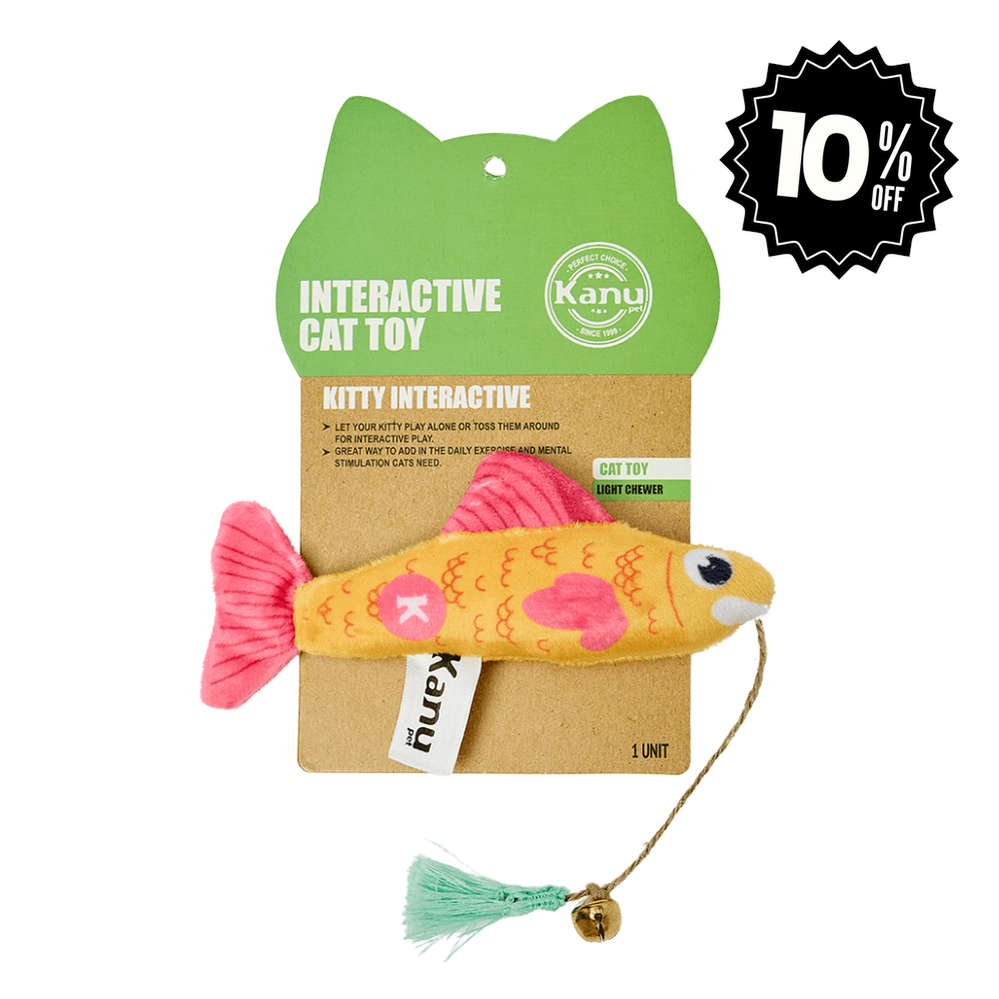 Juguete de Peluche Pez Amarillo con Catnip Kanu Pet para Gato