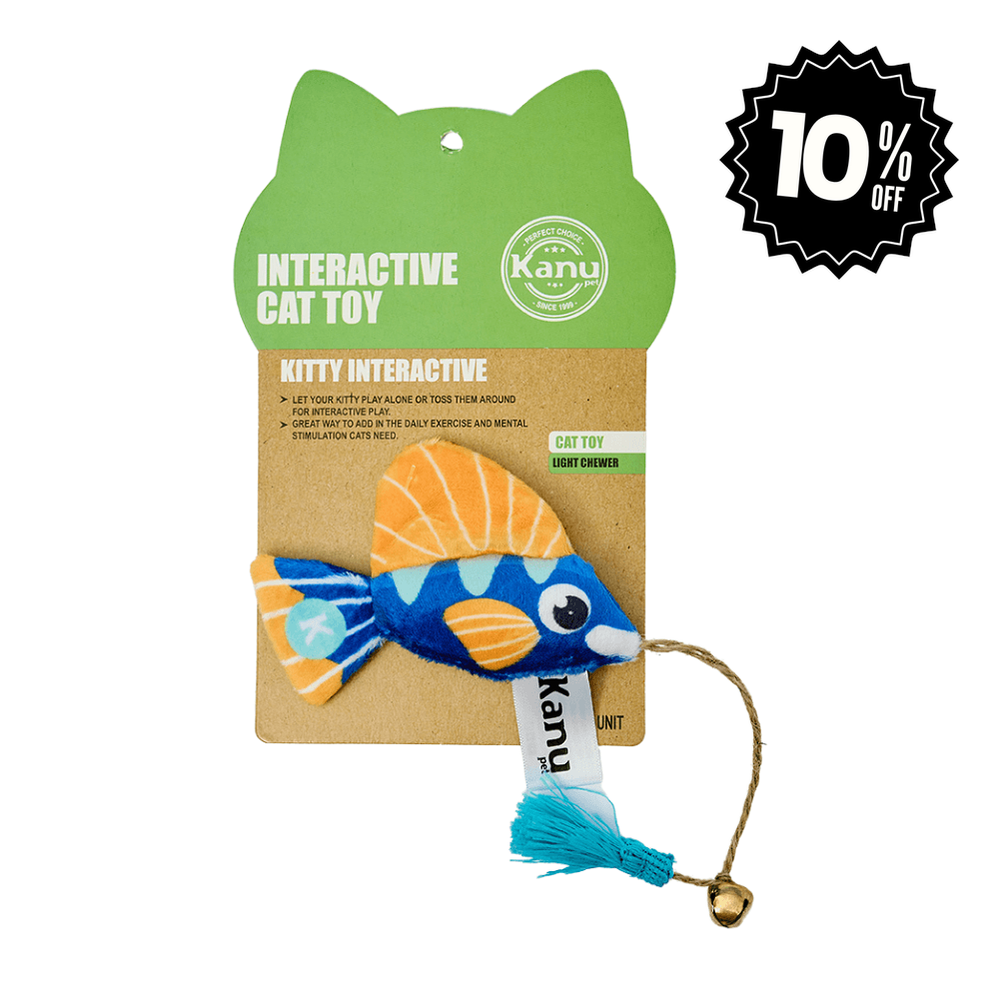 Juguete de Peluche Pez Azul con Catnip Kanu Pet para Gato