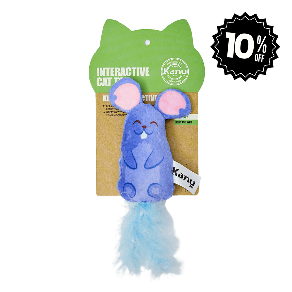 Juguete de Peluche Raton Azul con Catnip Kanu Pet para Gato