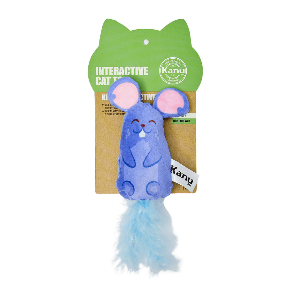 Juguete de Peluche Raton Azul con Catnip Kanu Pet para Gato