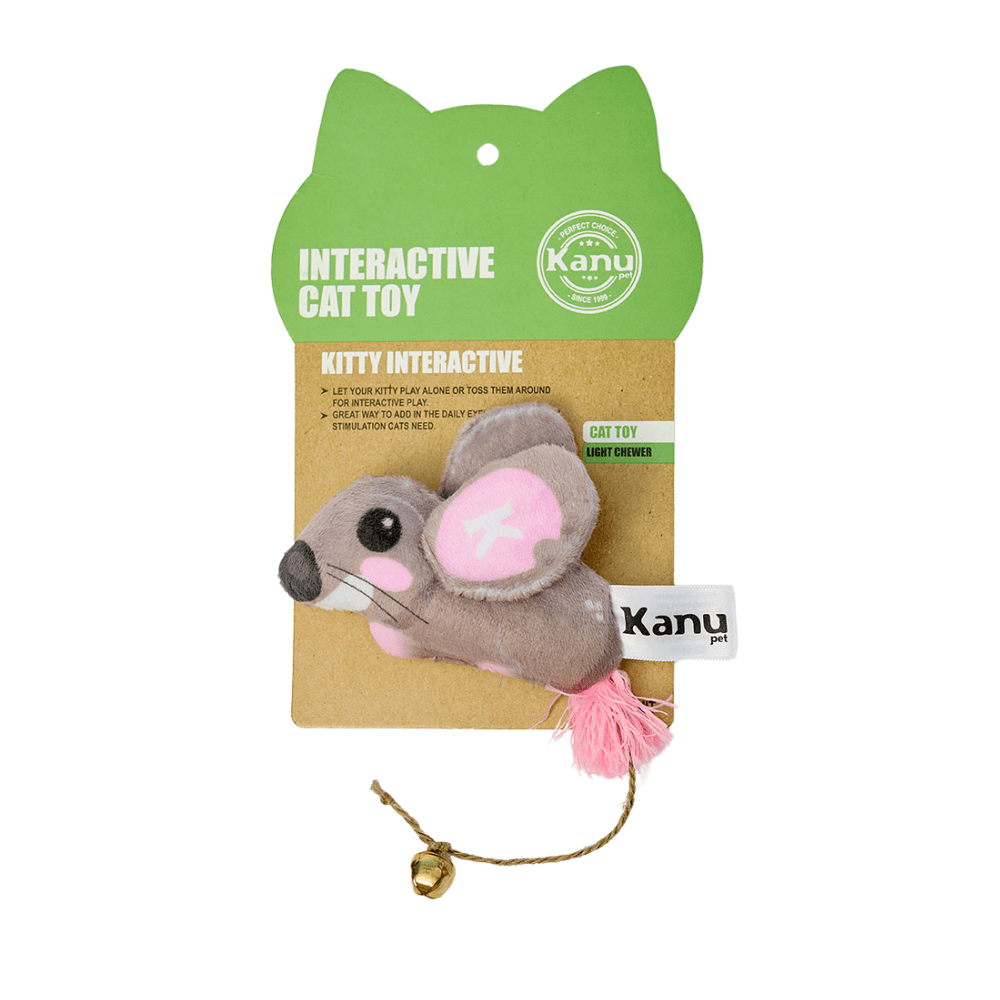Juguete de Peluche Ratón Gris con Catnip Kanu Pet para Gato