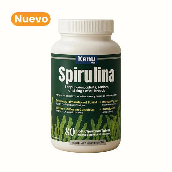 Suplemento Vitamínico  Spirulina Kanu Vet Masticable para Perros y Cachorros