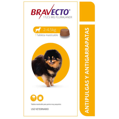 Antipulgas Bravecto  para Perros 2 a 4.5 Kg