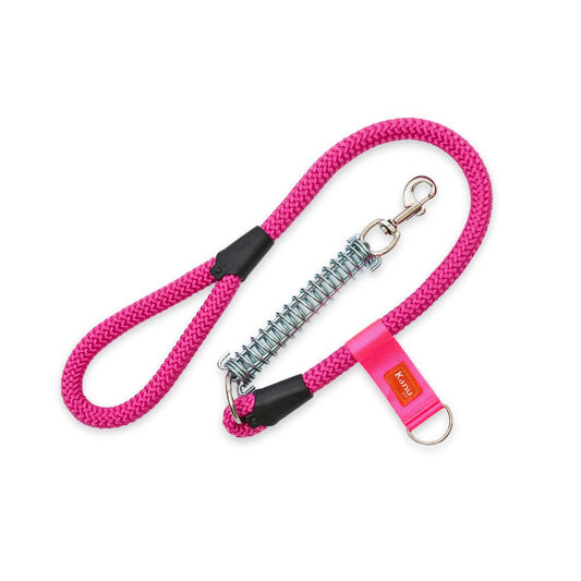 Correa Daga Spring Redonda con Resorte Metalizado Kanu Pet para Perro Fucsia-Kanu Pet