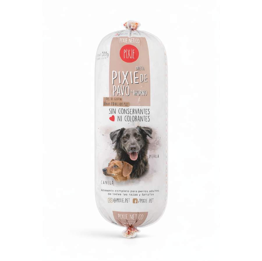 Alimento  Congelado Pixie de pavo al horno para perros adultos