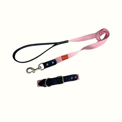 Combo Collar/Correa Vegano Rosado Kanu Pet para Perro-Kanu Pet