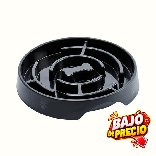 Comedero Laberinto Anti-Reflujo Negro Kanu Pet para Perros y Gatos