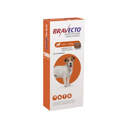 Antipulgas Bravecto 4.5 a 10 kg para perro