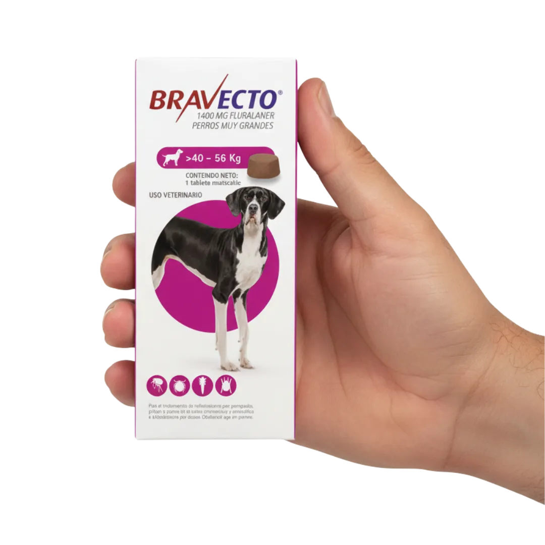 Antipulgas Bravecto 40 a 56 kg para perro