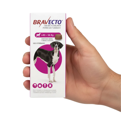 Antipulgas Bravecto 40 a 56 kg para perro