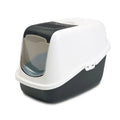 Nestor Arenero Con Tapa Y Filtro 56X39X38.5Cm Color Blanco Con Negro Para Gato