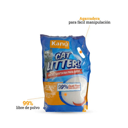 Arena de Bentonita Kanu Pet Cat Litter para Gatos. 99% libre de Polvo. Aglomera al Instante - {{ Kanu Pet }}