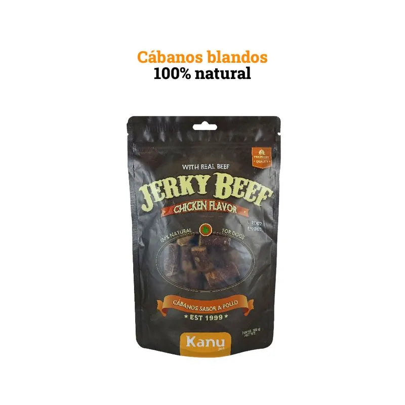 Jerky Beef Chicken Flavor Kanu Pet Para Perro 200 GR